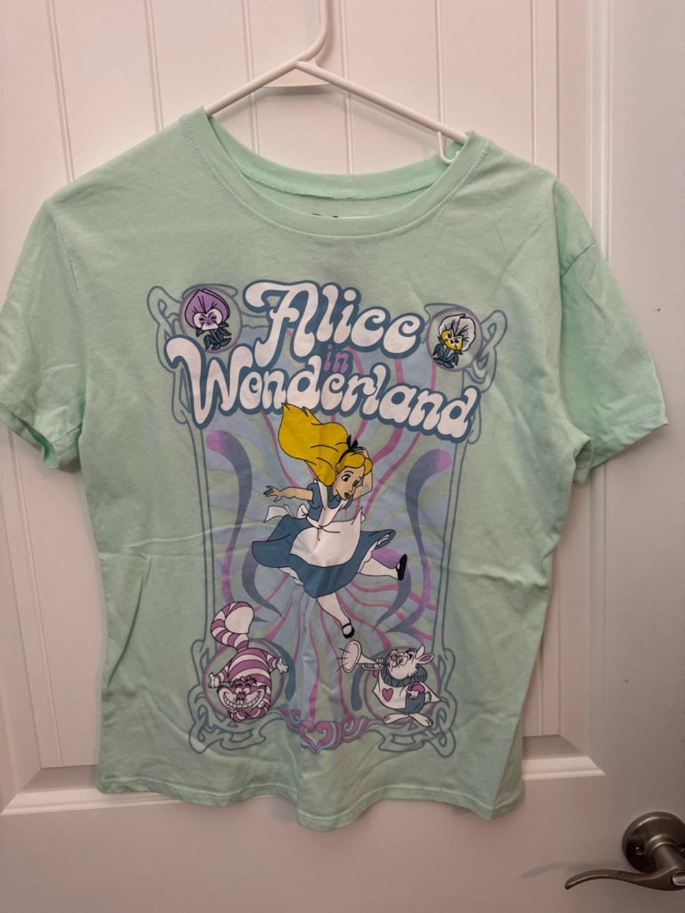 Disney Alice in Wonderland Graphic Tee - Mint Green women’s XS - F
